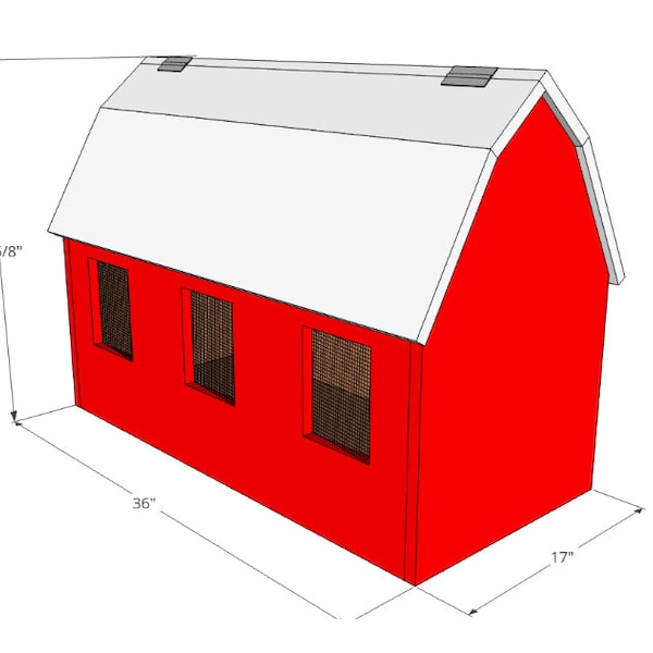 Easy Plywood Barn Style Toy Box Plan, Weekend Project, Fun Craft, Super Easy Step by Step Woodworking Plan, Beginner Woodworking Plan.