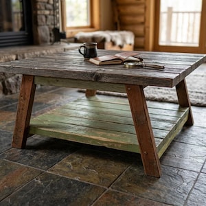 Rustic Square Coffee Table Plan: Beginner Woodworking Project (36 inch Square)