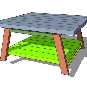 Rustic Square Coffee Table Plan: Beginner Woodworking Project (36 inch Square)