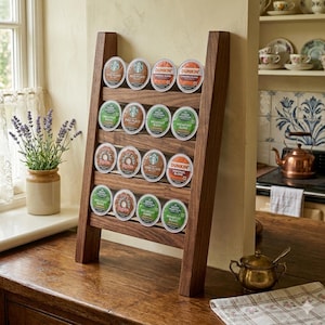 Easy Counter Top  K-Cup Pod Ladder Plan: Fun Beginner Woodworking Project (PDF Download)