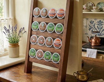Easy Counter Top  K-Cup Pod Ladder Plan: Fun Beginner Woodworking Project (PDF Download)