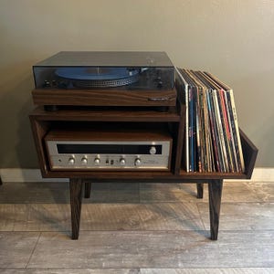 DIY Mid Century Modern Record Player Stand Plan: Beginner Woodworking Project (Digital Download)