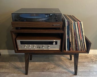 DIY Mid Century Modern Record Player Stand Plan: Beginner Woodworking Project (Digital Download)