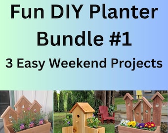 Fun DIY Planter Bundle No 1: Spaß Anfänger Holzbearbeitungsprojekte (PDF-Downloads)