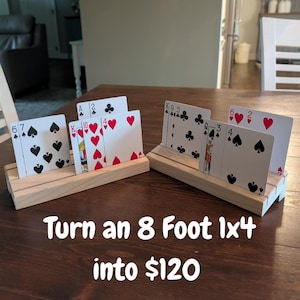 Easy DIY Playing Card Holder Block Plan: Beginner / Basic Woodworking Project (PDF Download)
