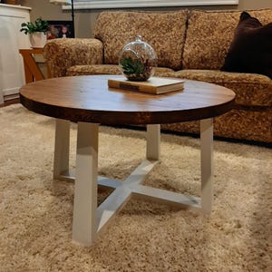 DIY Round Coffee Table Plan: Beginner Woodworking Project (18x36 inches)