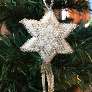 Hand-Beaded Cristmas Ornaments Star