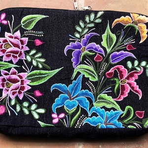 Handmade floral embroidered boho-chic laptop case