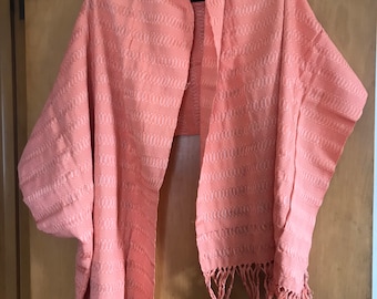 Two-toned Pink Handwoven Mexican Rebozo