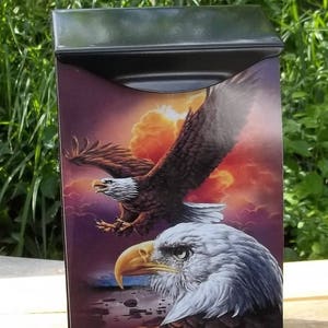 2 Bald Eagles Wall Mounted Mailbox