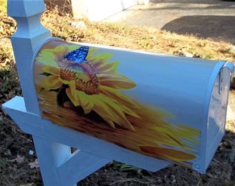 Painted and or other mixed media Mailbox-Sunflower and Butterfly