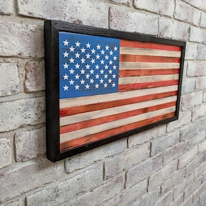 American flag wood, handmade.