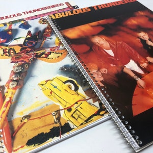 2 pack of The fabulous thunderbird Recycled album cover notebook -