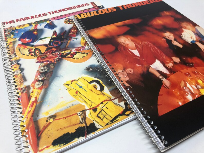 2 pack of The fabulous thunderbird Recycled album cover notebook image 1