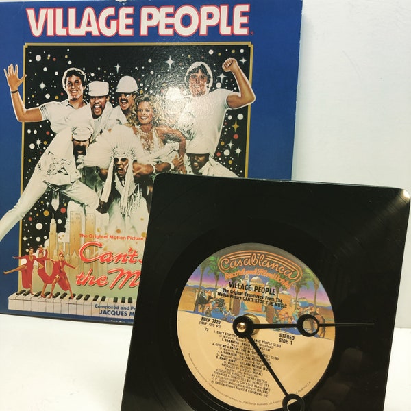Village People - vinyl record clock