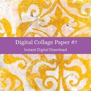 Digital Collage Paper #7, Digital Collage Backgrounds, Instant Download Printable, Art Journaling, Mixed Media Art Paper