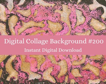 Digital Collage Paper, Digital Collage Backgrounds, Instant Download Printable, Art Journaling, Mixed Media Art Paper