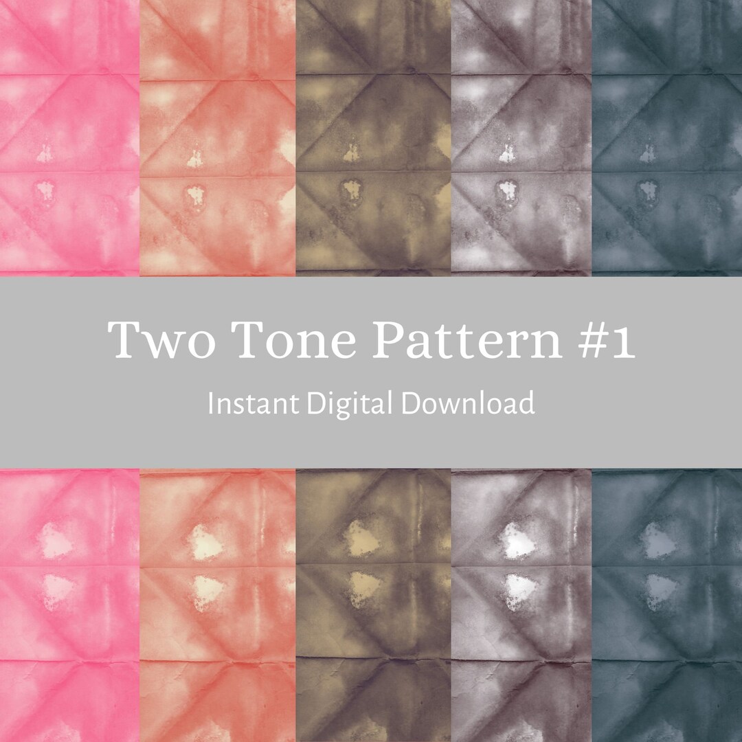 Two Tone Pattern #1, Bundle of 5, Digital Collage Paper, Instant ...