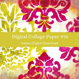 Digital Collage Paper #76, Digital Collage Backgrounds, Instant Download Printable, Art Journaling, Mixed Media Art Paper