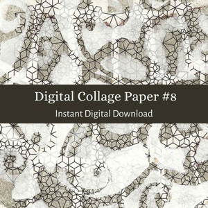 Digital Collage Paper #8, Digital Collage Backgrounds, Instant Download Printable, Art Journaling, Mixed Media Art Paper