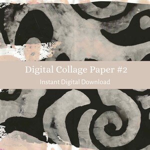 Digital Collage Paper #2, Digital Collage Backgrounds, Instant Download Printable, Art Journaling, Mixed Media Art Paper