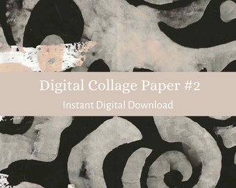 Digital Collage Paper #2, Digital Collage Backgrounds, Instant Download Printable, Art Journaling, Mixed Media Art Paper