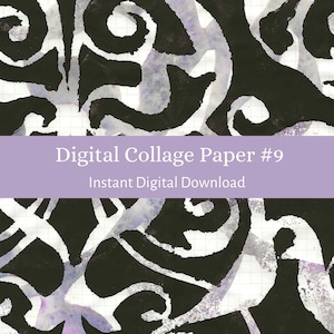 Digital Collage Paper #9, Digital Collage Backgrounds, Instant Download Printable, Art Journaling, Mixed Media Art Paper