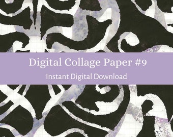 Digital Collage Paper #9, Digital Collage Backgrounds, Instant Download Printable, Art Journaling, Mixed Media Art Paper