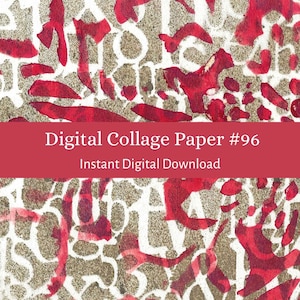 Digital Collage Paper #96, Digital Collage Backgrounds, Instant Download Printable, Art Journaling, Mixed Media Art Paper