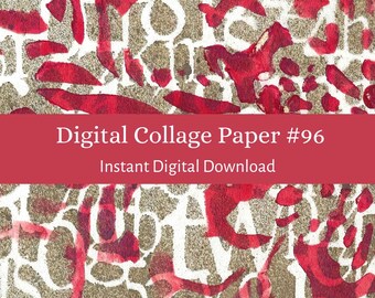 Digital Collage Paper #96, Digital Collage Backgrounds, Instant Download Printable, Art Journaling, Mixed Media Art Paper