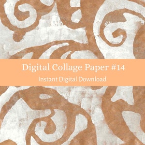 Digital Collage Paper #14, Digital Collage Backgrounds, Instant Download Printable, Art Journaling, Mixed Media Art Paper