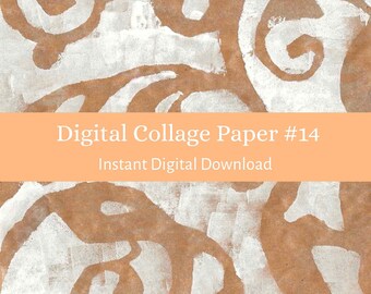 Digital Collage Paper #14, Digital Collage Backgrounds, Instant Download Printable, Art Journaling, Mixed Media Art Paper