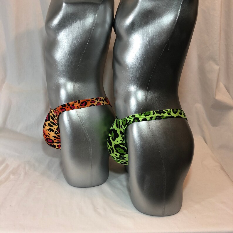 Mens Neon Leopard Thong Swim & Underwear Collection Etsy