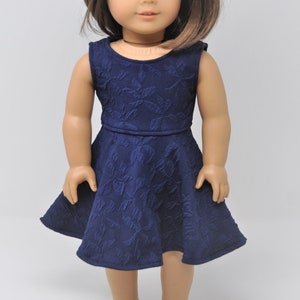 Navy Blue 18 Inch Doll Dress - 18 Inch Doll Dress - Sleeveless Doll Dress - 18 Inch Doll Clothes - 18 Inch Doll Clothing