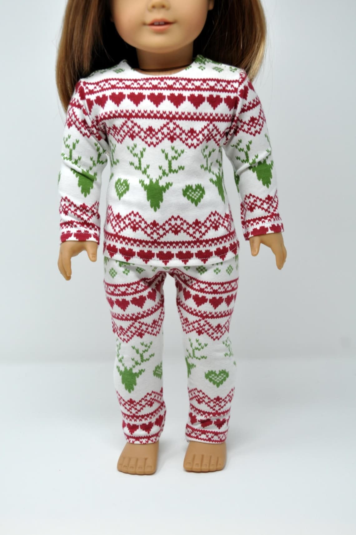 Christmas Doll Pajamas 18 Inch Doll Clothes 18 Inch Doll Etsy