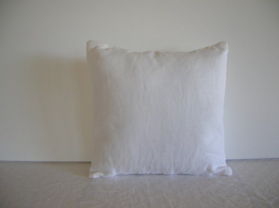 White Linen 12x12 Pillow Cover | Etsy Personalised White Linen Pillowcase