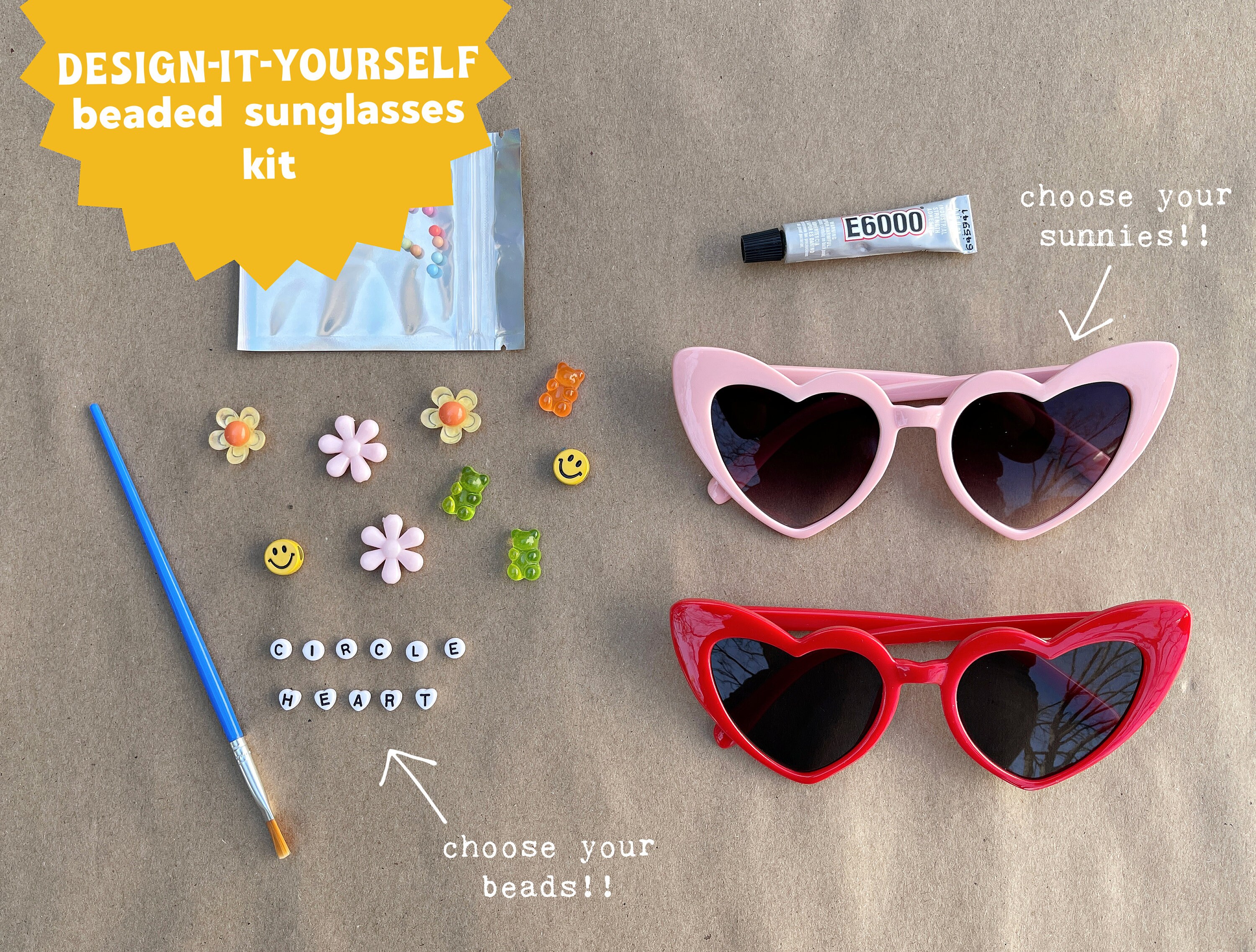 Adult Beaded Sunglasses Kit Design-your 
