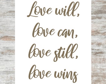 Love Wins Printable Etsy