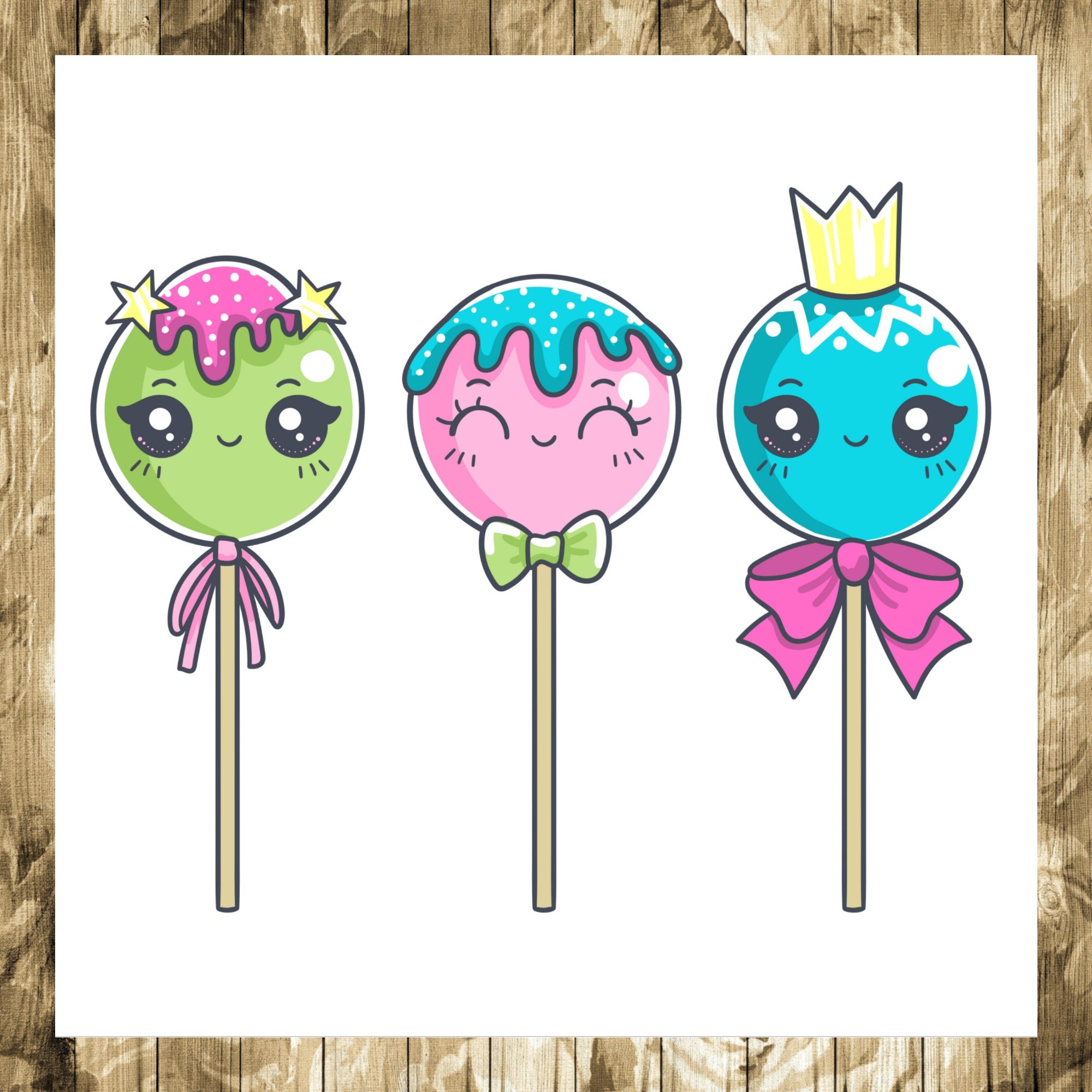 Kawaii Candy Kawaii Lollipops Cute Candy Cute Lollipops | Etsy