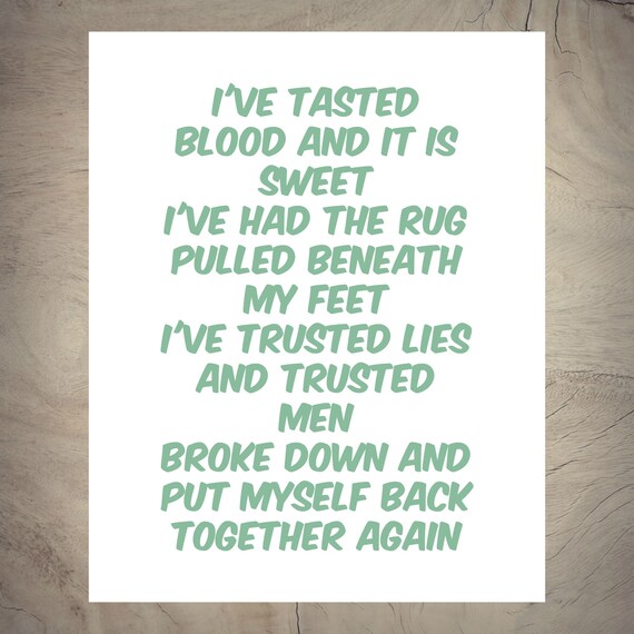 I Ve Tasted Blood And It Is Sweet I Ve Had The Rug Etsy