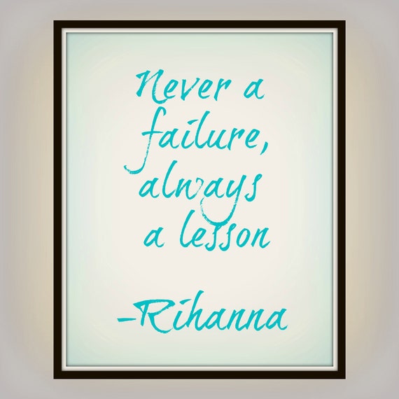 Nie Ein Fehler Immer Eine Lektion Rihanna Zitat Etsy