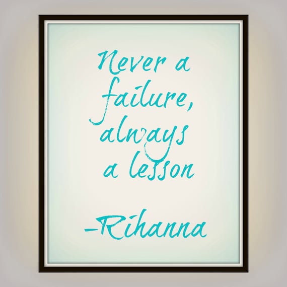 Nie Ein Fehler Immer Eine Lektion Rihanna Zitat Etsy