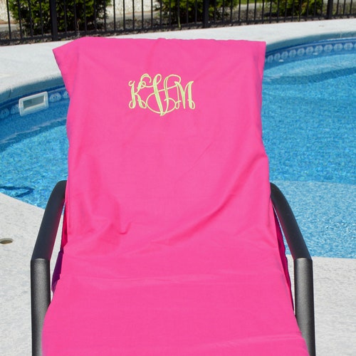 Embroidered Lounge Chair Covers Beach Chair Cover Pool Chair Etsy