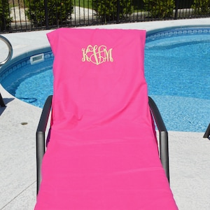 Embroidered Lounge Chair covers, beach chair cover, pool chair towel