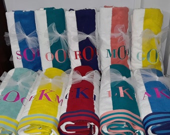 Personalized Monogrammed Beach, Pool, Lake, Towel - oversized custom towel