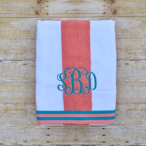 Monogrammed Beach, Pool, Lake, Towel - oversized personalized towel