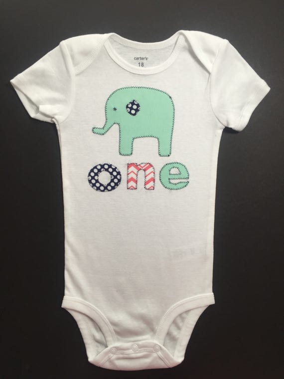 Items similar to Girl Elephant Birthday shirt - first birthday elephant ...