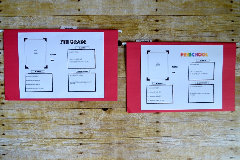 DIY Memory Box Kit - School File Keepsake Organizing Bin - Etsy