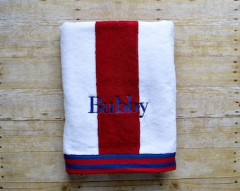 Monogrammed Beach, Pool, Lake, Towel - oversized personalized towel