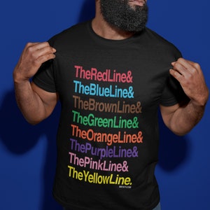 Chicago Train Line Shirt by SistaTV. L Train  Chicago El Train The Red Line The Blue Line The Brown Line The Green Line All the lines